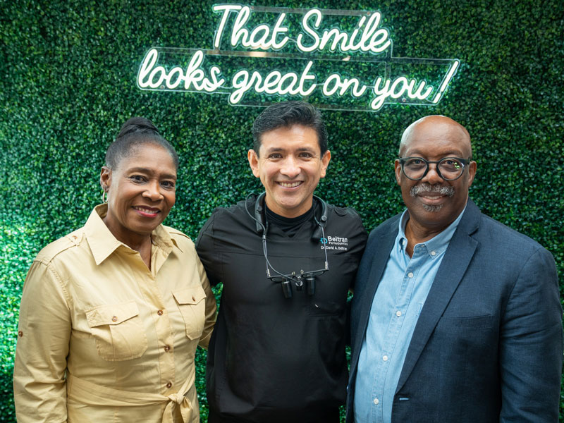 Dr. Beltran with Dental Implant Patients, Noel and Lena